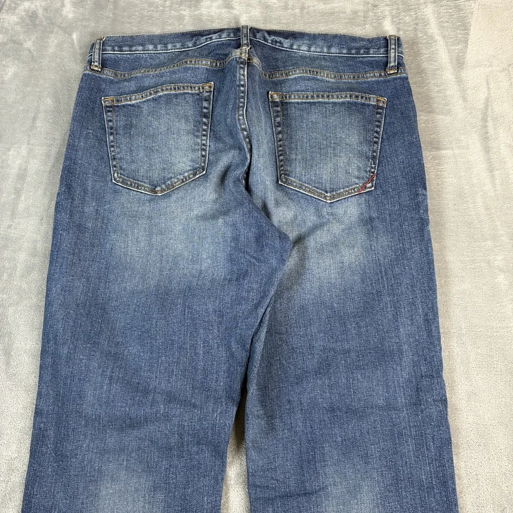 Banana Republic Athletic Fit Jeans Men's 36x29 Mid Rise Med Wash Denim Whiskered